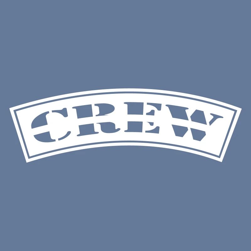 Crew gebogen Design Patch
