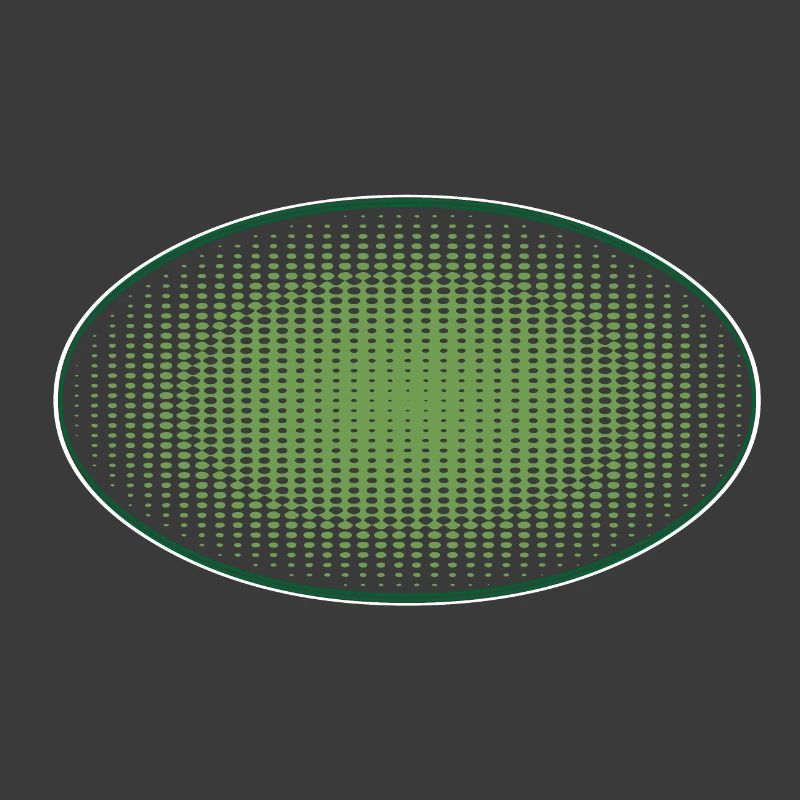 Oval green dots, with frame