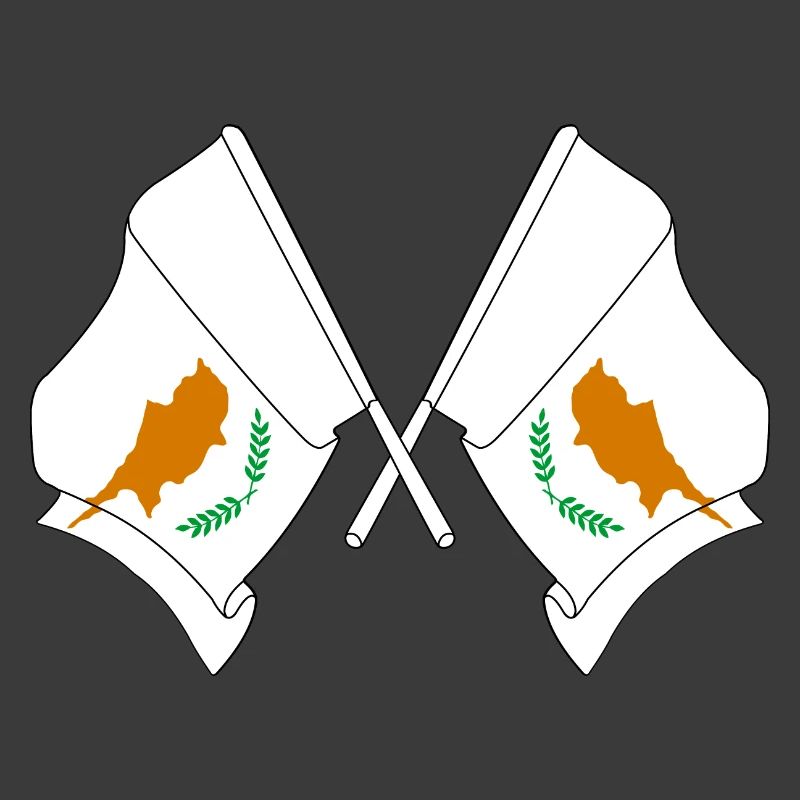 Deux drapeaux Chypre