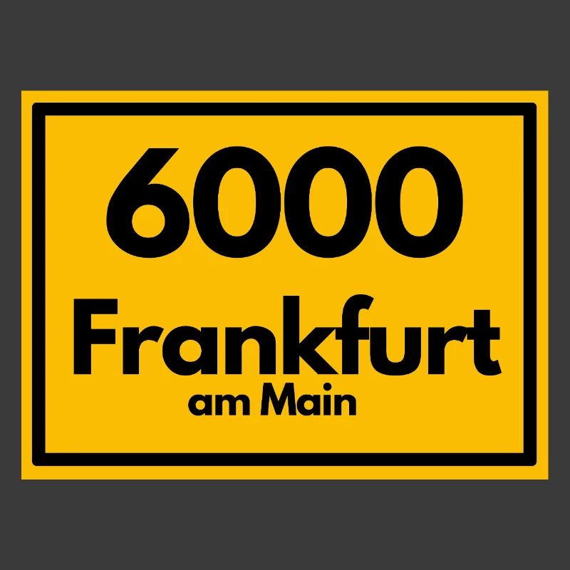 Panneau de lieu - puis Rétro urbain Code postal 6000 Francfort