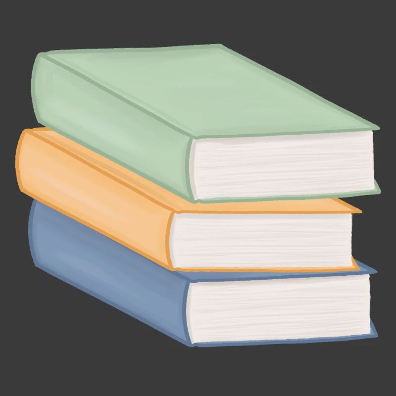 Pastel Colored Stack of Books