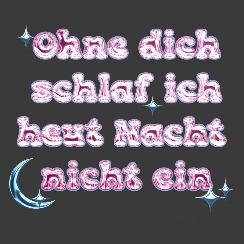 Ohne Dich - Y2K Textdesign