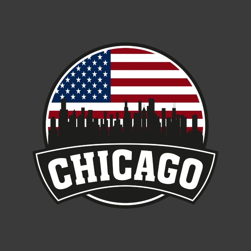 Chicago Illinois USA Skyline Travel Souvenir Ameri