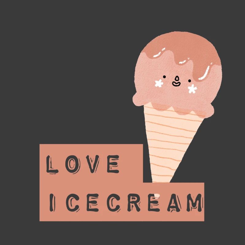 Süßes Eis mit Herzschrift