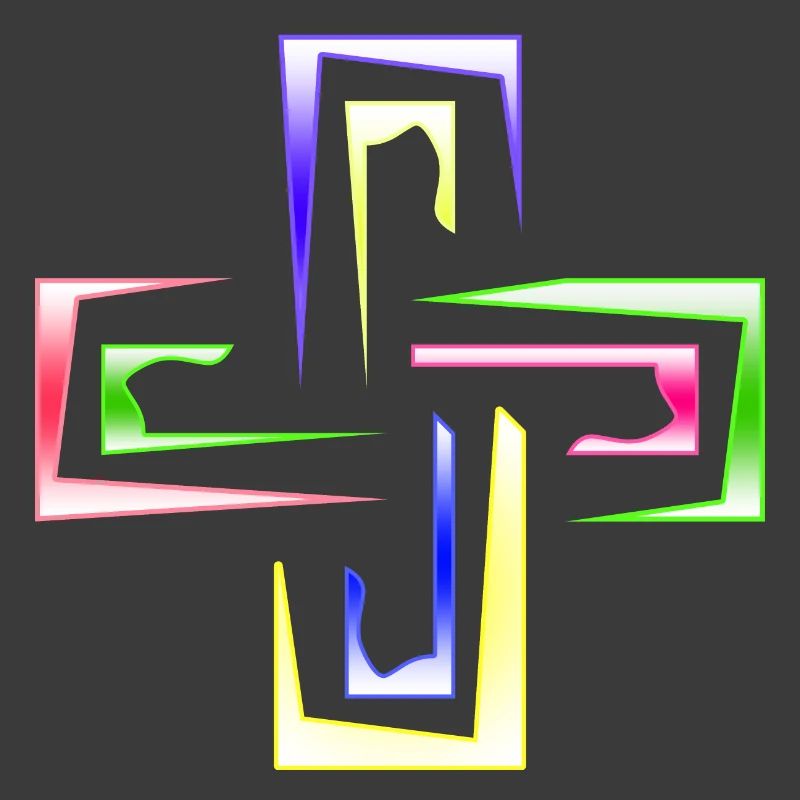 Neon Prism Frames Abstract Logo