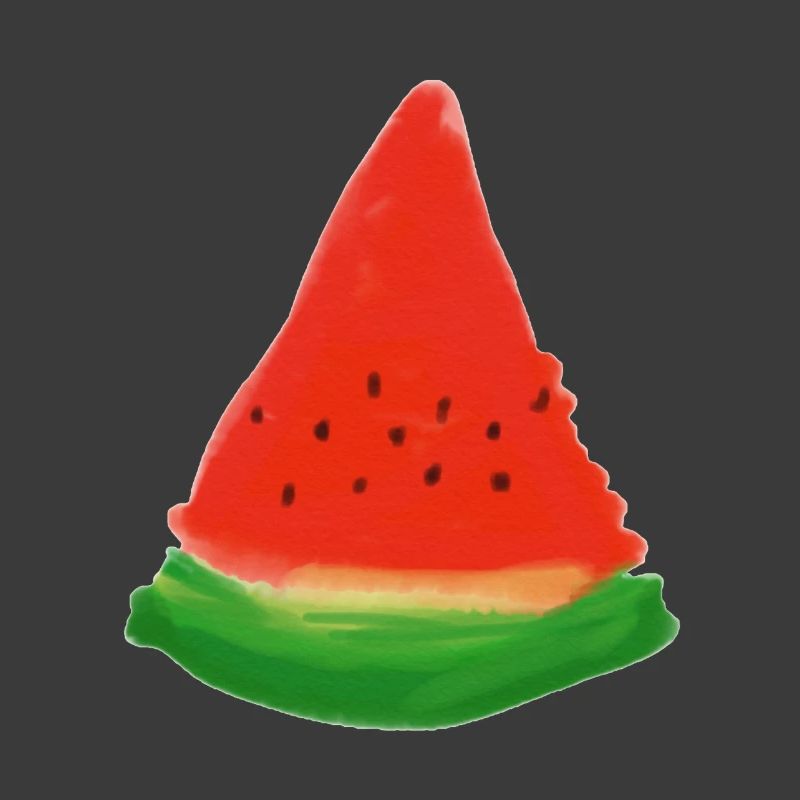 Tranche de pastèque à l’aquarelle