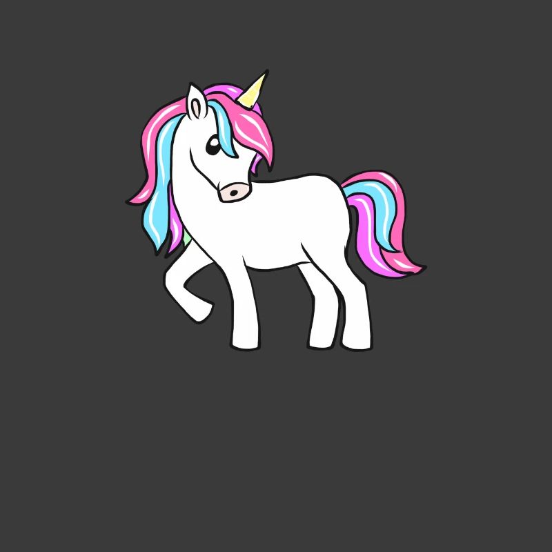 Licorne pastel à queue colorée
