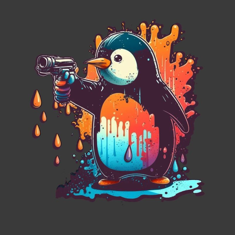 Penguin with pulled kolt
