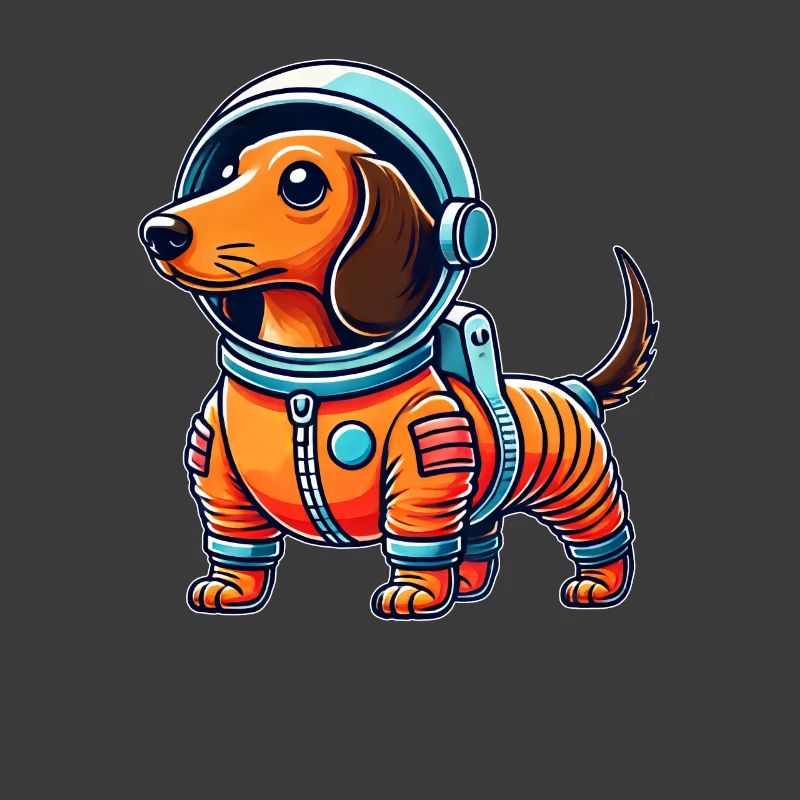 Dachshund Astronaut Space Science Fiction