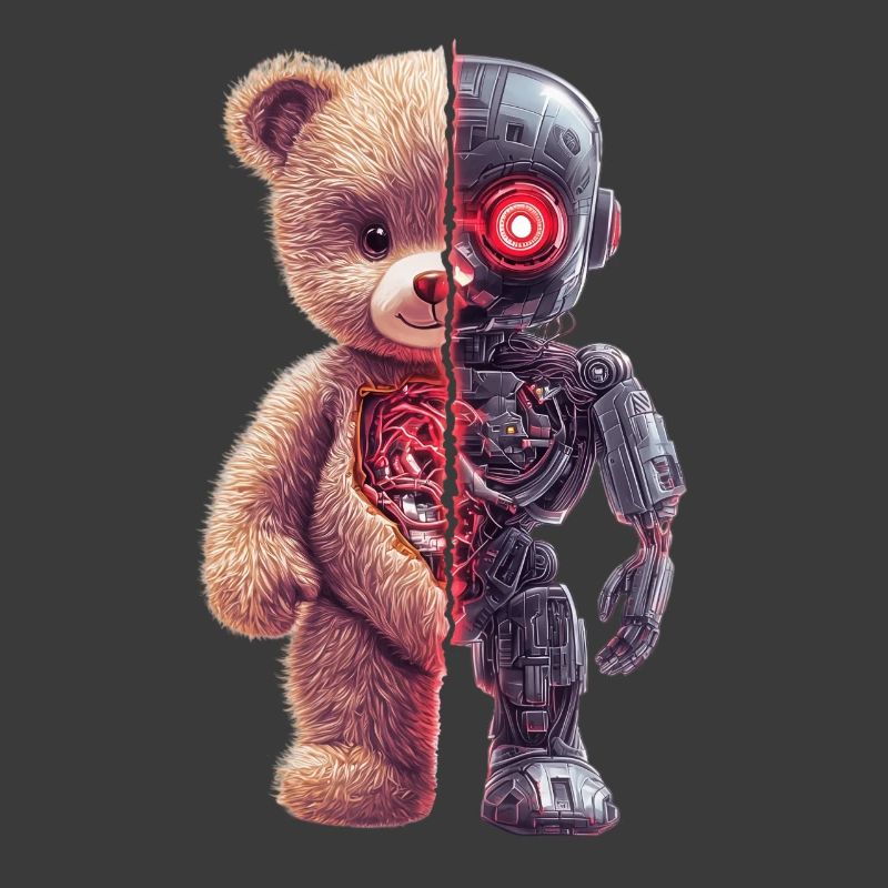 Funny Robot Tech Teddy Bear Cyborg Animal Bear