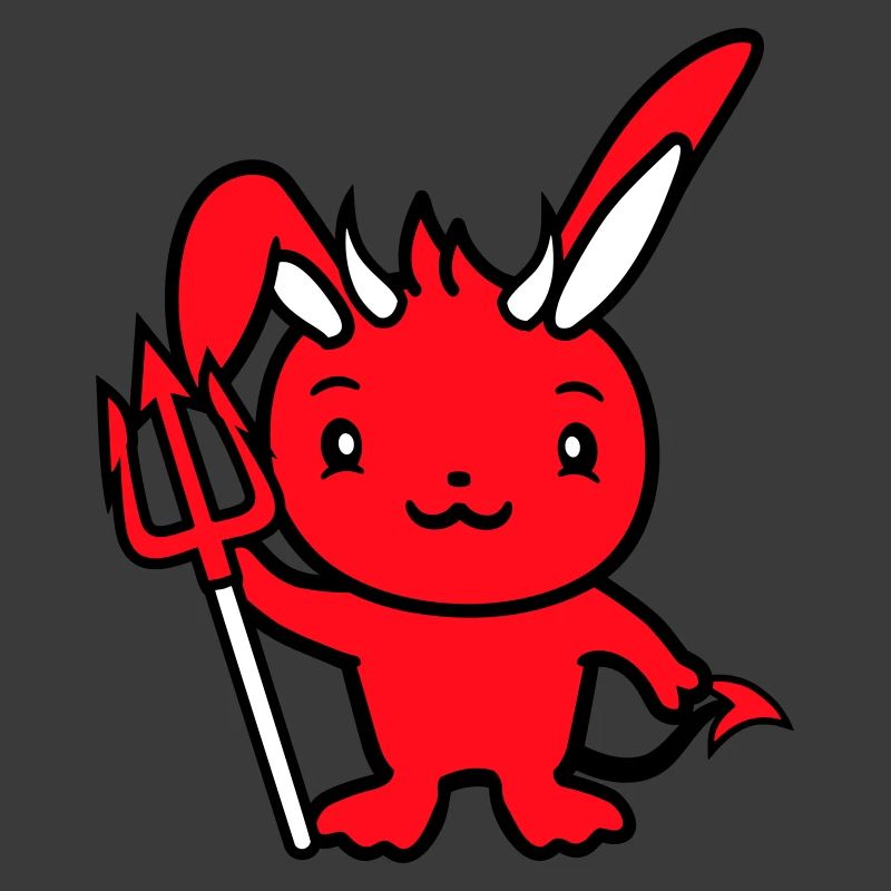 Bunny Devil Demon Evil Satan Hell Trident Costume