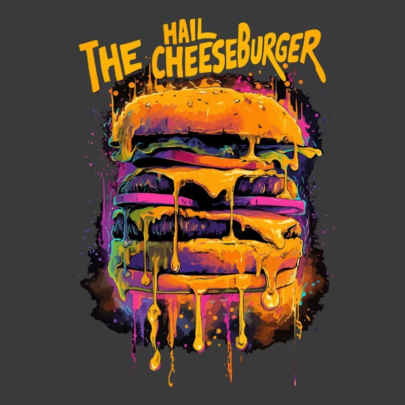 Trippy Hail the Cheeseburger Graffiti Street Style