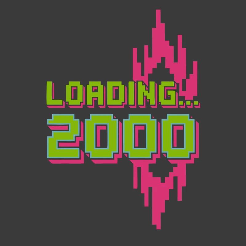 Retro Pixel Loading 2000 Design