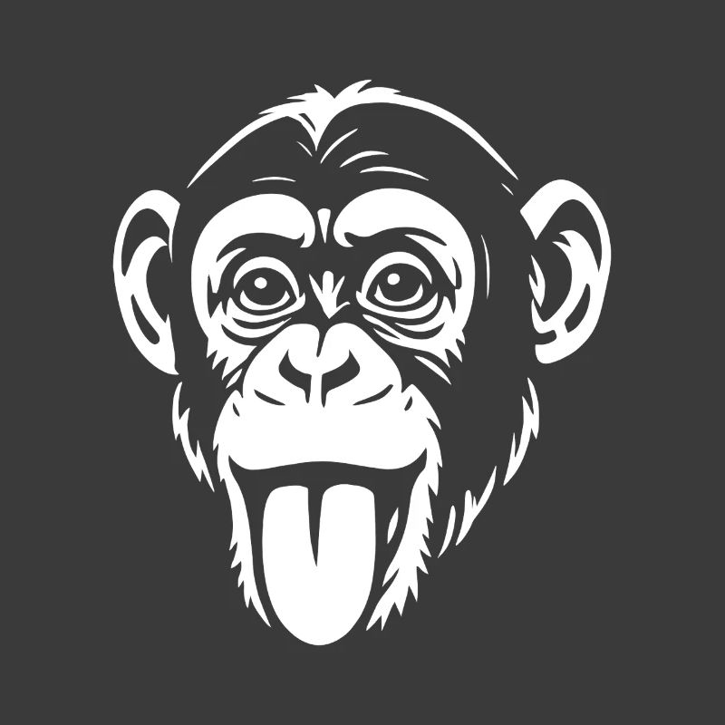 Affe - Schimpanse - Affengesicht - Kostüm