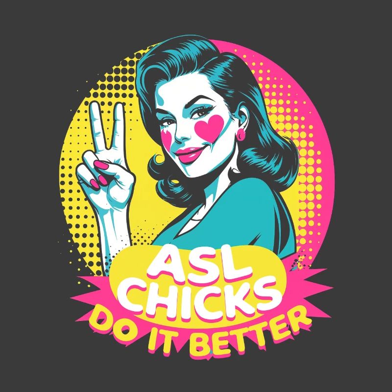 ASL Dolmetscher Gebärdensprache ASL Chicks