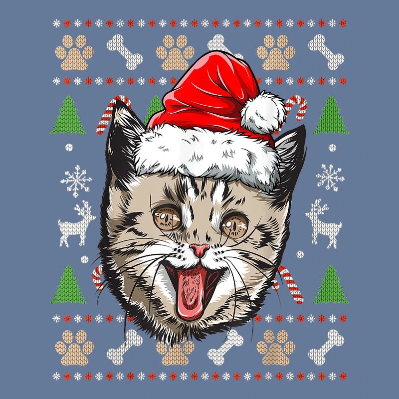 Hässlicher Weihnachtspullover Niedliche Katze Glückliche Geschenkidee