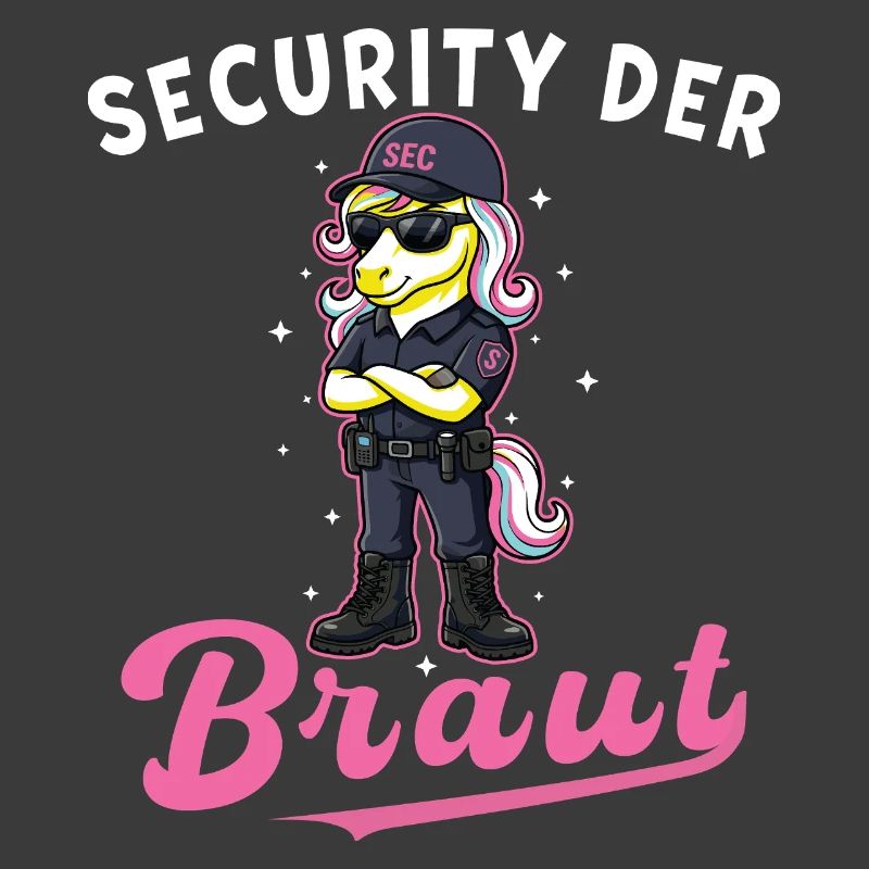 Security der Braut Einhorn JGA Junggesellenabschie