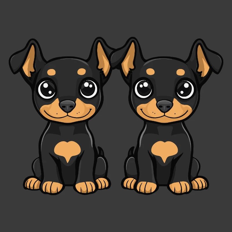 Doberman Hund Comic