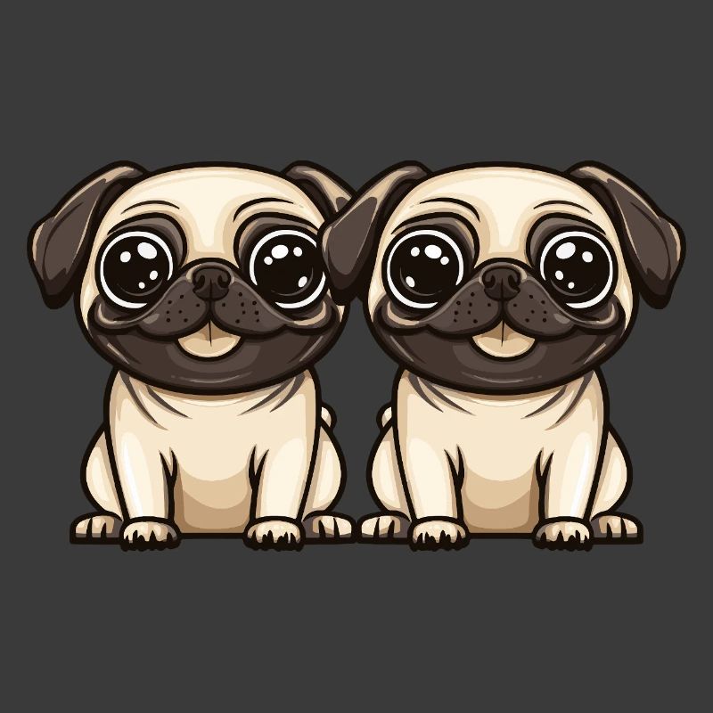 Pug Hund Comic
