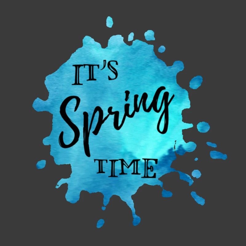 Splash de couleur bleu "It's Spring Time"