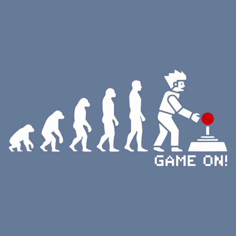 Game On Evolution: Gaming Button Gamer Nerd