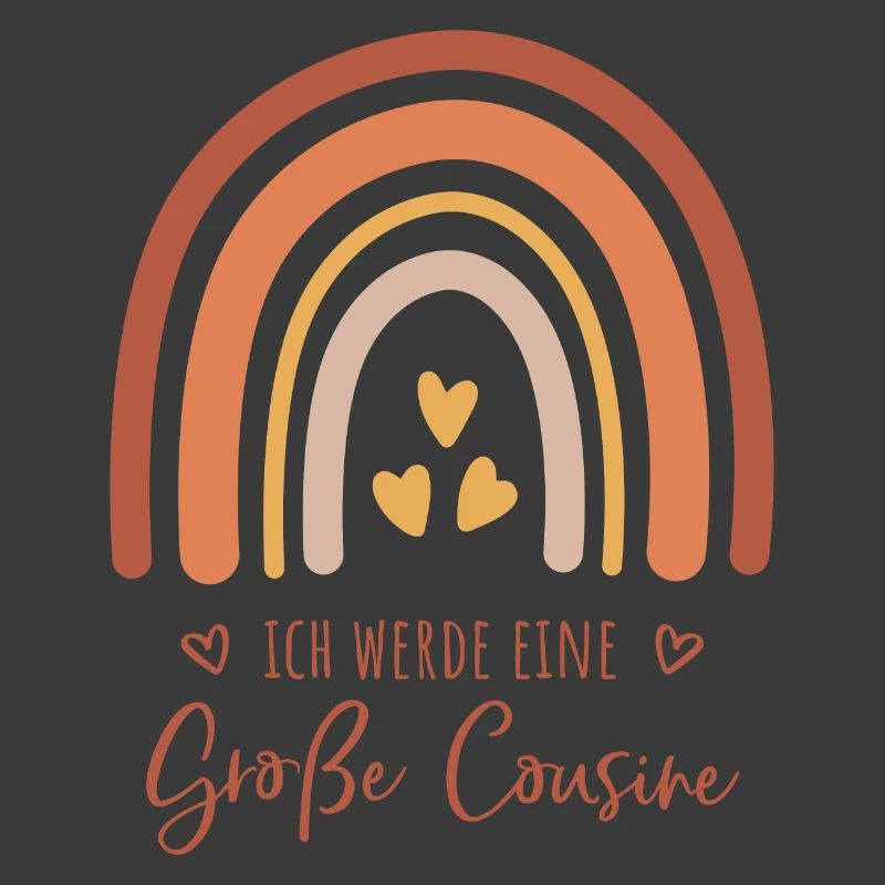 Ich werde eine große Cousine / Boho Regenbogen