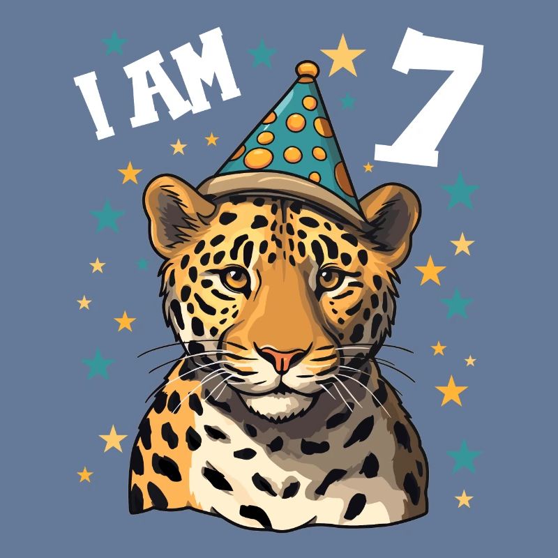 Ich bin 7 Jahre alt Leoparde Leopard 7. Geburtstag