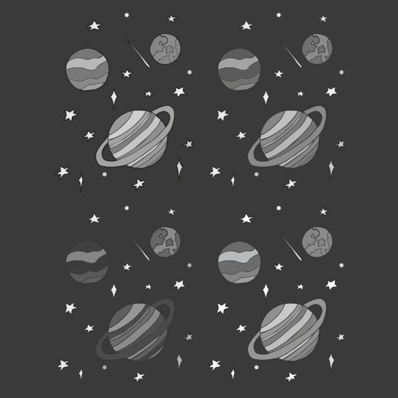 Planet pattern grayscale