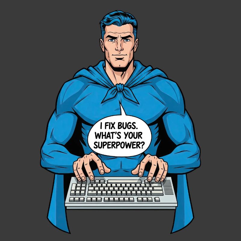 Superhero: I fix bugs!