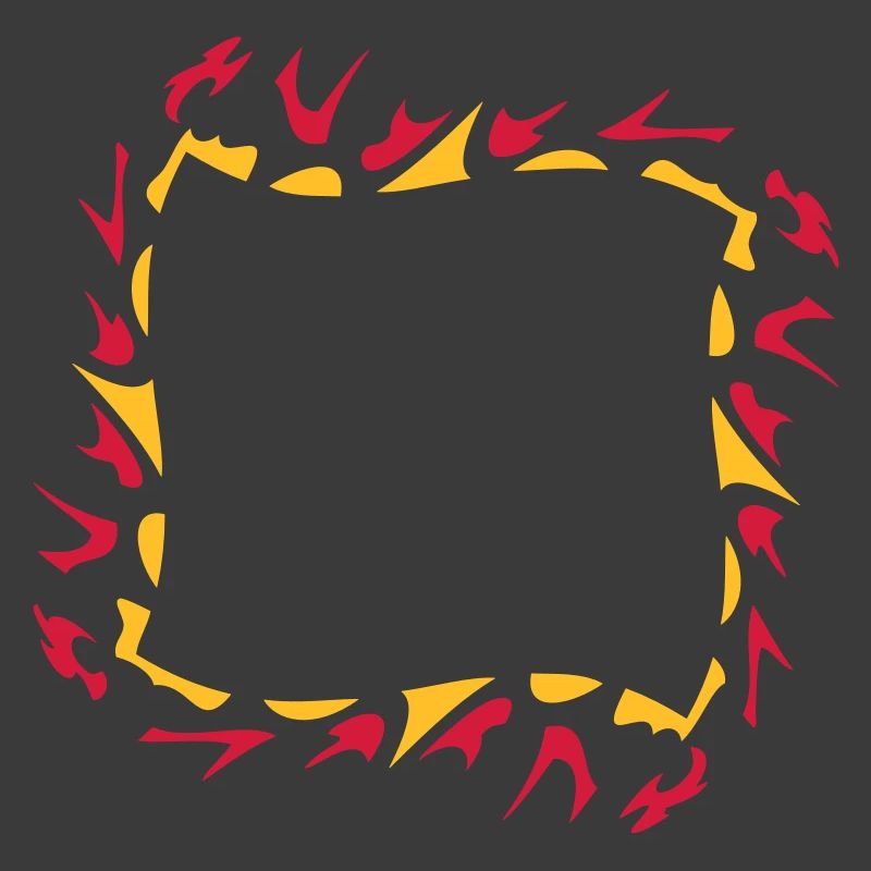 Abstract fire flame frame