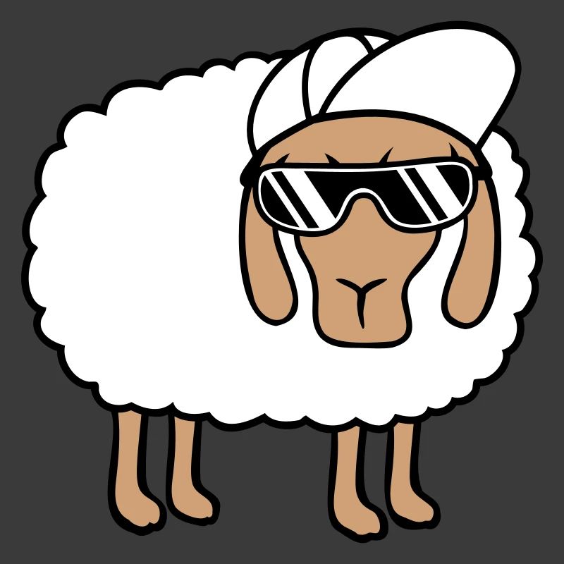 Cool Sheep Sunglasses Cappy Cap Summer Fun