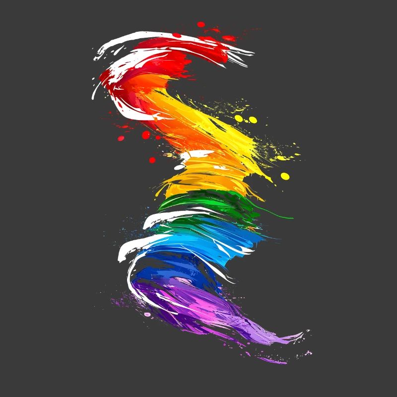 Abstraktes Regenbogen Pride Tornado Design - Lebendig