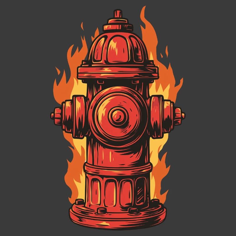 Fire Brigade Dad T-Shirt Gift Fire Brigade Fire Hydrant