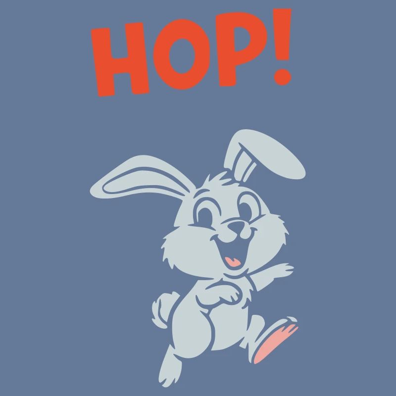 HOP! Bunny Jumping Comic Action Vector
