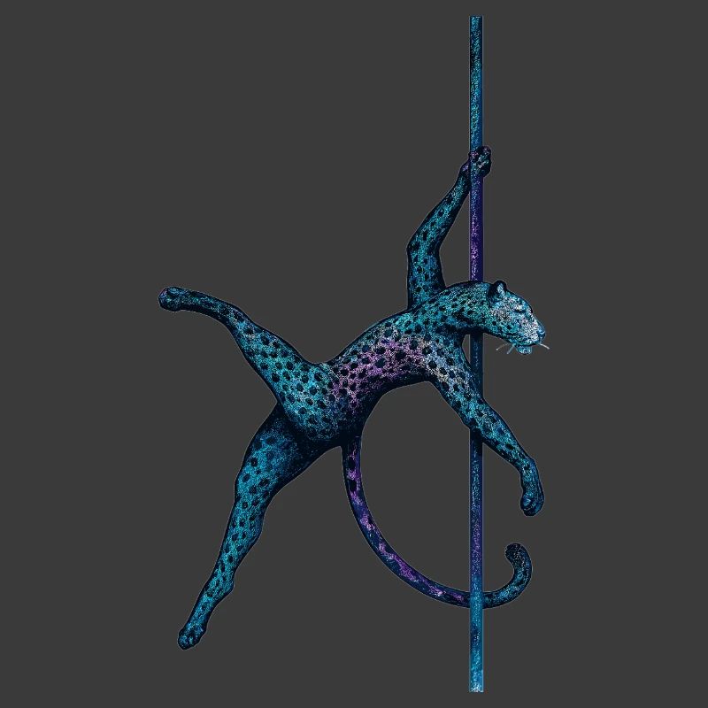 Pole Dance Leopardin Poledancerin Stange Geschenk