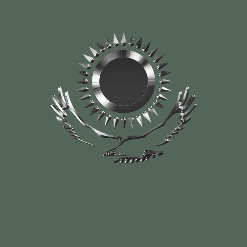 Kazakhstan Eagle steppe eagle silver flag flag