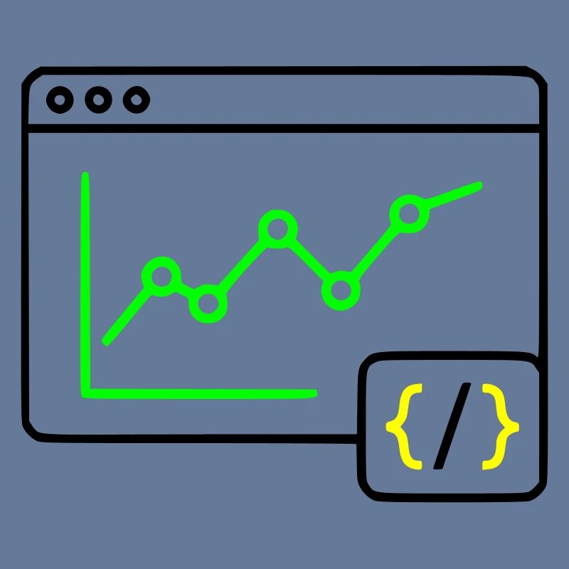 Web Analyse Chart Coding Browser Vektor