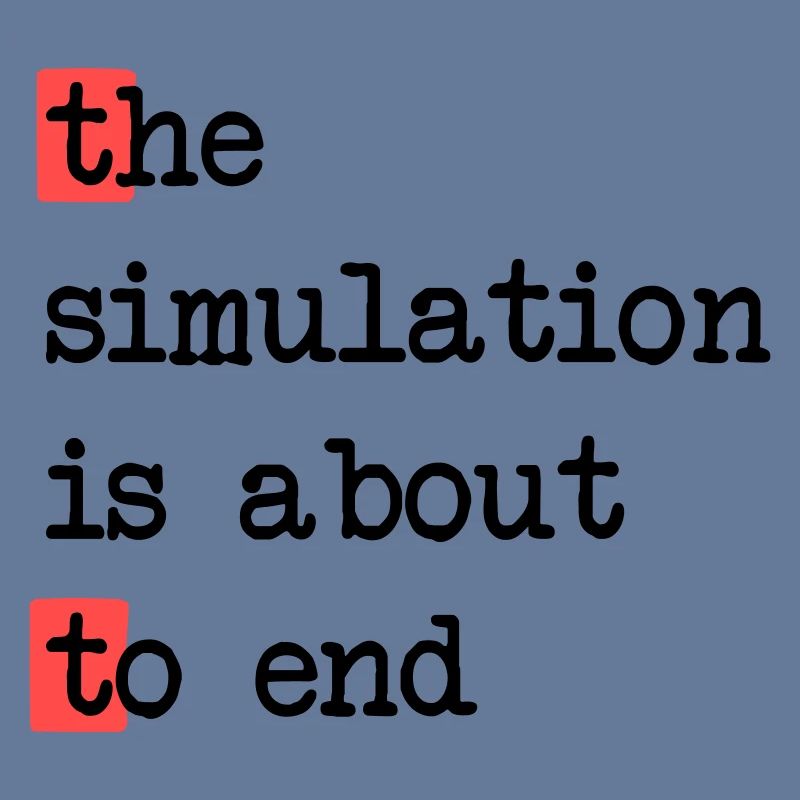 Das Ende der Simulation, Sci-Fi Matrix Humor Shirt