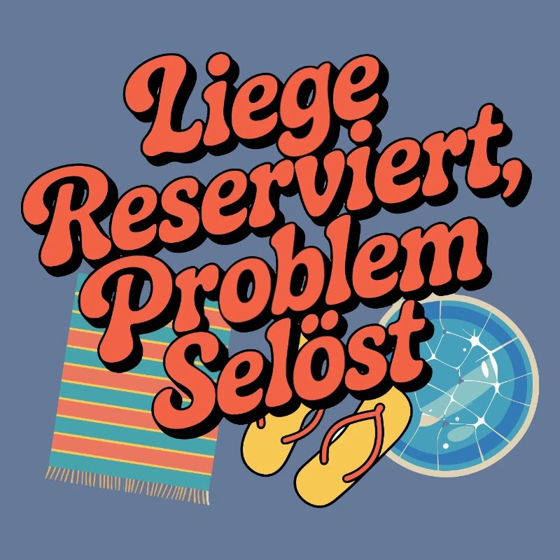 Lounger Reserved Problem solves funny beach