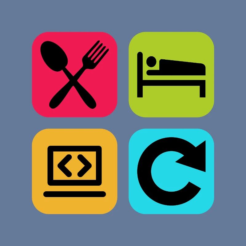 Eat Sleep Program Repeat Funny Quote Code