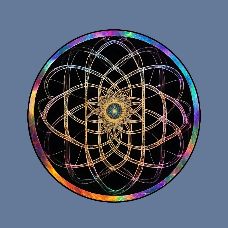 Rainbow Mandala Circle Pattern
