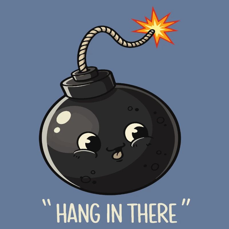 Kawaii Exploding Bomb Comic Design