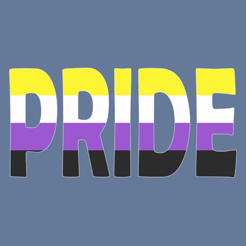 Pride lettering Non-Binary Non-Binary LGBTQ
