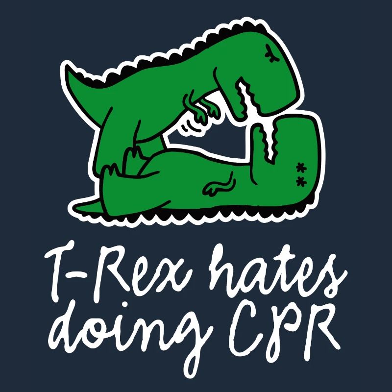 T-Rex hates doing CPR Erste Hilfe Krankenschwester
