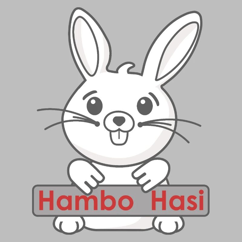 Smiling bunny with logo