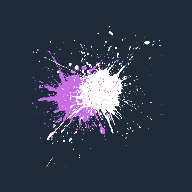 Explosion de couleur violette sur noir