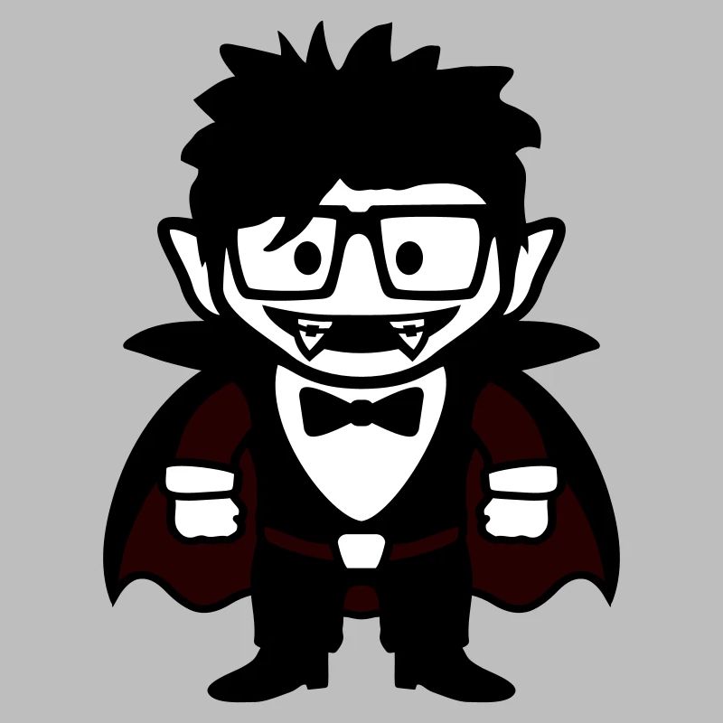 Funny Nerd Vampire with Glasses and Bow Tie