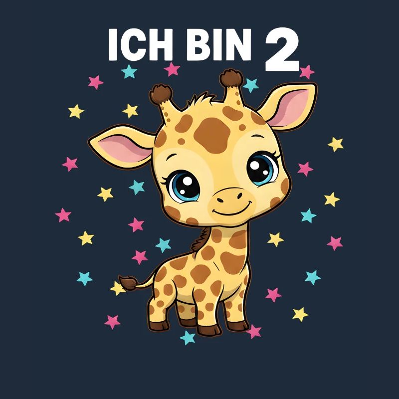 Ich bin 2 - Süßes Giraffe zum 2. Geburtstag