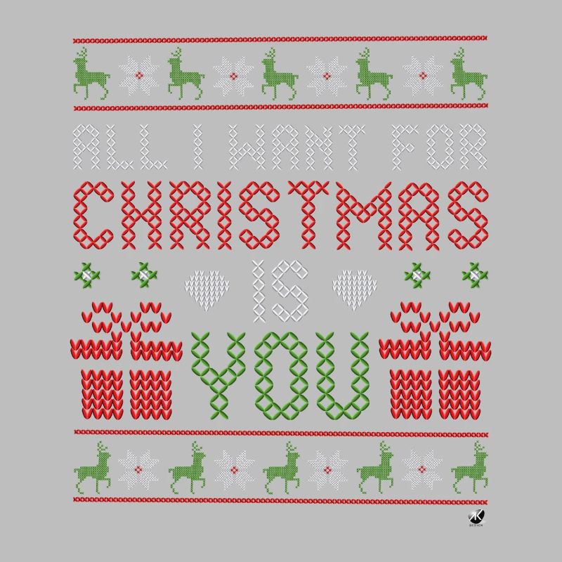 Weihnachtskreuzstich Abbildung mit Inschrift