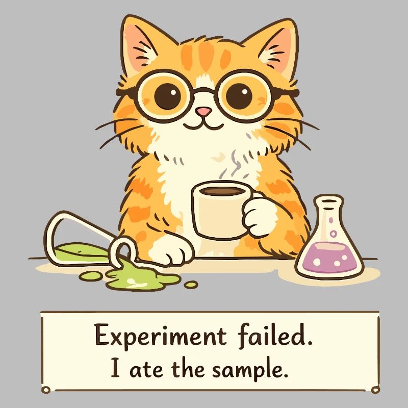 Scientist Cat. Experiment Failed. I Ate the Sample